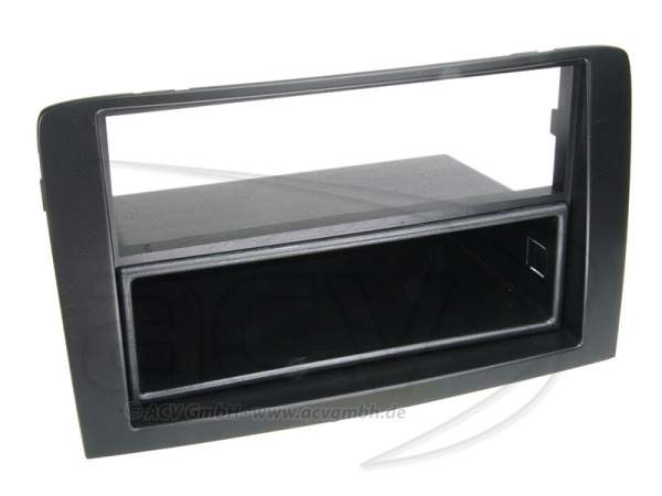 Autoradio Einbaublende Fiat Idea ab 2005 Radio Blende - schwarz - Radiohalterung 2-DIN Ablagefach