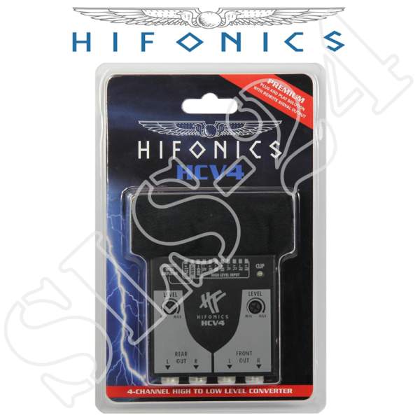 Hifonics HCV4 "HIGH TO LOW LEVEL CONVERTER" 4-Kanal Plug & Play
