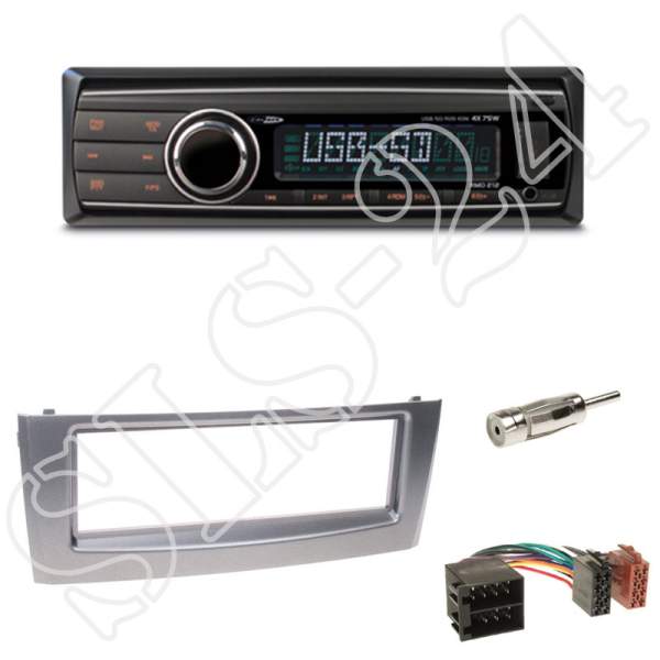 Radioeinbauset 1-DIN Fiat Grande Punto / Linea+Caliber RMD212 Radio USB/SD/MP3/AUX-IN/ohne Laufwerk