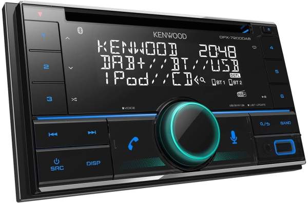 Kenwood DPX-7200DAB 2-DIN CD-Autoradio mit DAB+ und Bluetooth FSE/Alexa Built-in, USB, 4x50 W o. A.