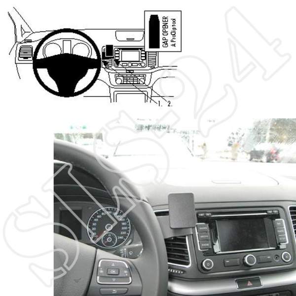 BRODIT 854562 ProClip Halterung - für Volkswagen Sharan / Seat Alhambra ab 2011 KFZ GPS Navi Halter
