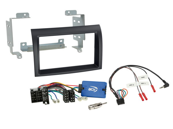 621094-29-1 2-DIN Kit mit Radioblende schwarz für Citroen/Fiat/Peugeot HU Vorbereitung + LFB-Adapter