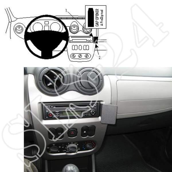 BRODIT 854399 ProClip Halterung - Dacia Logan 2009-2010 / Sandero 2008-2010 GPS KFZ-Halter