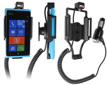 Brodit 512380 Mobile Phone Halter - Nokia Lumia 900 Handy Halterung - aktiv - mit KFZ-Ladekabel