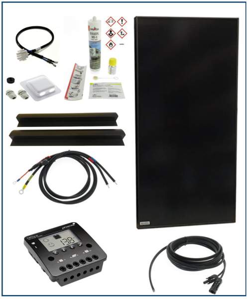 Dietz P100W_PH_LCD Solaranlage Sun Pearl 100W - Phocos Regler LCD f. 2 Batterien