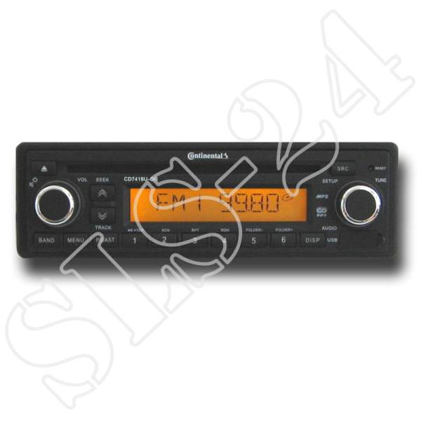 Continental CD7416U-OR CD Radio mit RDS USB MP3 Autoradio FM Tuner