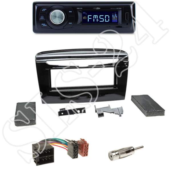 Radioeinbauset 1-DIN Lancia Ypsilon 846 ab 06/2011+Caliber RMD021- USB/Micro-SD/FM Tuner/AUX-IN