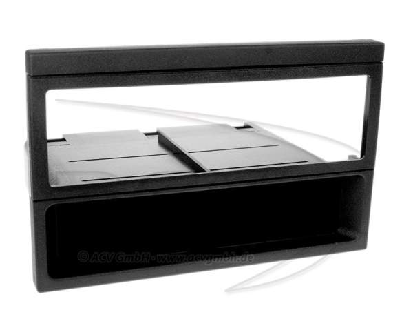 ACV 291170-01 1-DIN Radioblende mit Ablagefach Mazda 323, 626, MX-5 schwarz Rubber Touch Ausführung