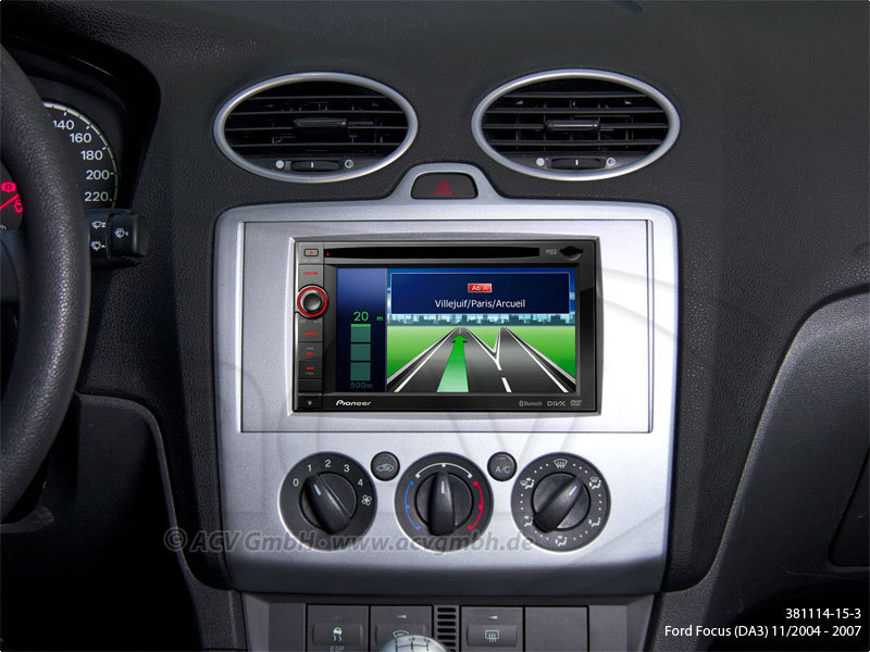 Einbauset DIN Autoradio für Ford Fusion Kuga Transit 05-12 anthrazit 