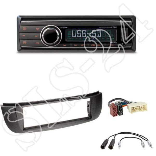 Radioeinbauset 1-DIN Nissan Almera TINO + Caliber RMD212 Radio USB/SD/MP3/AUX-IN/ohne Laufwerk