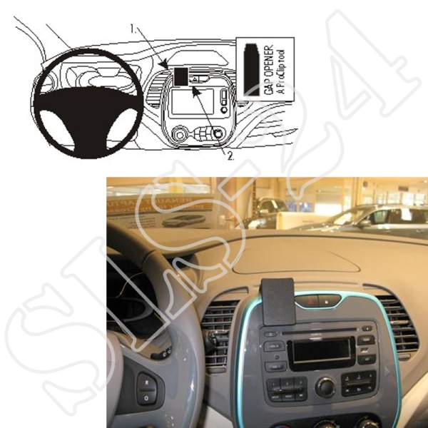 BRODIT 854941 ProClip Halterung - Renault Captur - Modell 2014 - GPS Handy Navi Konsole