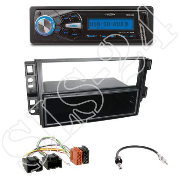 Radioeinbauset 2-DIN mit Ablagefach Chevrolet + Caliber RMD050DAB-BT Autoradio USB/SD/FM/AUX-IN/MP3