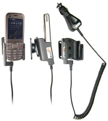 Brodit 512058 Mobile Phone Halter - Nokia 6720 Classic Handy Halterung - aktiv - mit KFZ-Ladekabel
