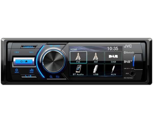 JVC KD-X561DBT Digital Media Receiver 1-DIN DAB+ Autoradio; AUX, MP3, WMA, DSP, 4 x 45W mit Antenne