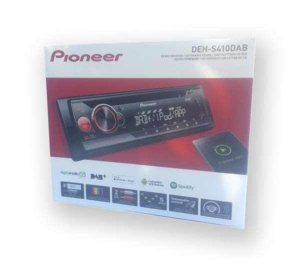 Radioeinbauset 1DIN Smart ForTwo A/C450+ Pioneer DEH-S410DAB 1-DIN 12V Autoradio mit DAB+ CD USB AUX