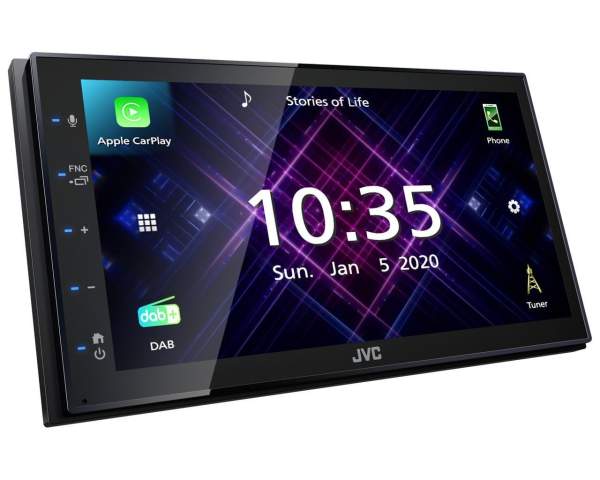 JVC KW-M565DBT - Doppel-DIN A/V-Receiver mit Bluetooth/ Apple CarPlay/ DAB+/ Android Auto + Antenne