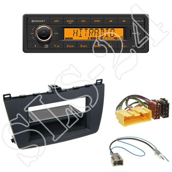 Radioeinbauset 2-DIN+Fach Mazda 6 (GH) 2008-2012+Continental TR7412UB-OR BT/USB/AUX/FM/OHNE CD-LW