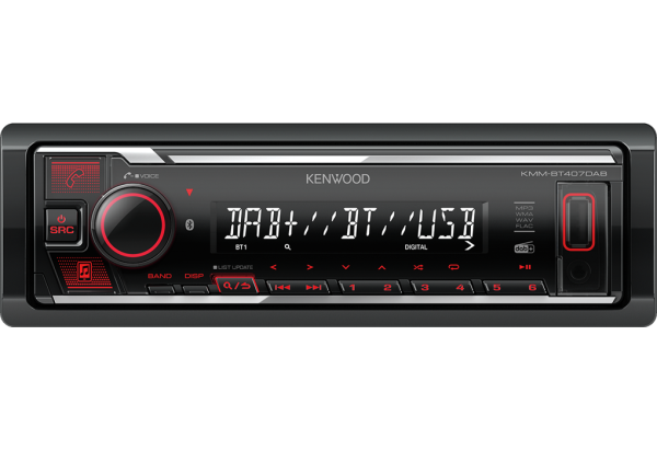 Kenwood KMM-BT407DAB - Digital Media Receiver mit Bluetooth & Digital Radio DAB+ USB inkl. Antenne