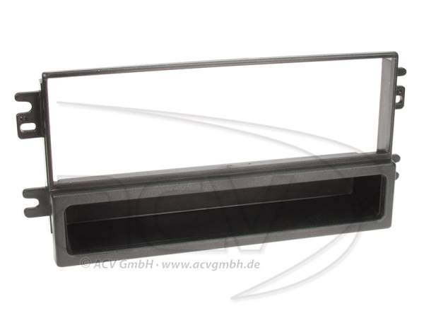 ACV 291178-07 1-DIN Radioblende mit Ablagefach Kia Carnival 01/2001-> schwarz Rubber Touch