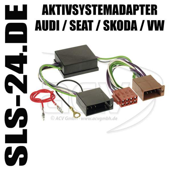 ACV 1332-02 Aktivsystemadapter VW SEAT SKODA AUDI zum Anschluss eines Autoradio