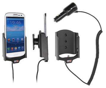 Brodit 512398 Mobile Phone Halter - Samsung Galaxy S III i9300 aktiv - Halterung mit KFZ Ladekabel