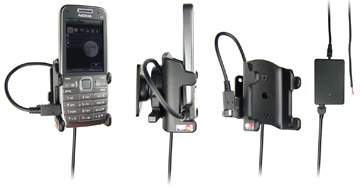 Brodit 513043 Mobile Phone Halter - Nokia E52 Handy Halterung - aktiv - mit Molex-Adapter