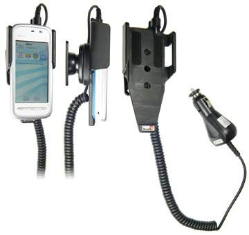 Brodit 512124 Mobile Phone Halter - Nokia 5230 Handy Halterung - aktiv - mit KFZ-Ladekabel