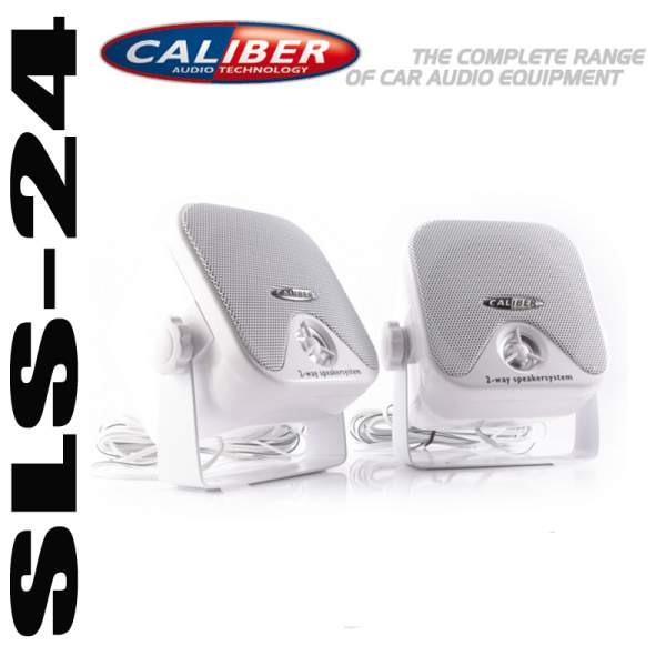 Caliber CSB3M 2-Wege Aufbau Marine Lautsprecher 80 Watt Spritzwasser geschützt Satellite Speaker