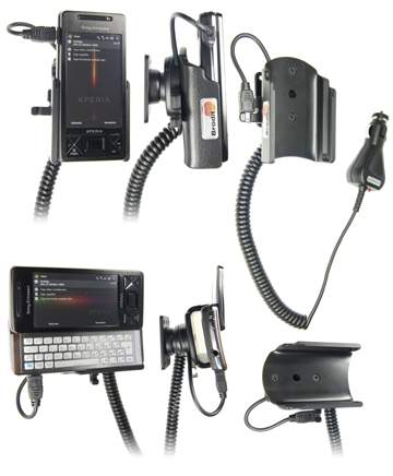 Brodit 965266 Mobile Phone Halter - Sony Ericsson Xperia X1 - aktiv - Halterung mit KFZ-Ladekabel