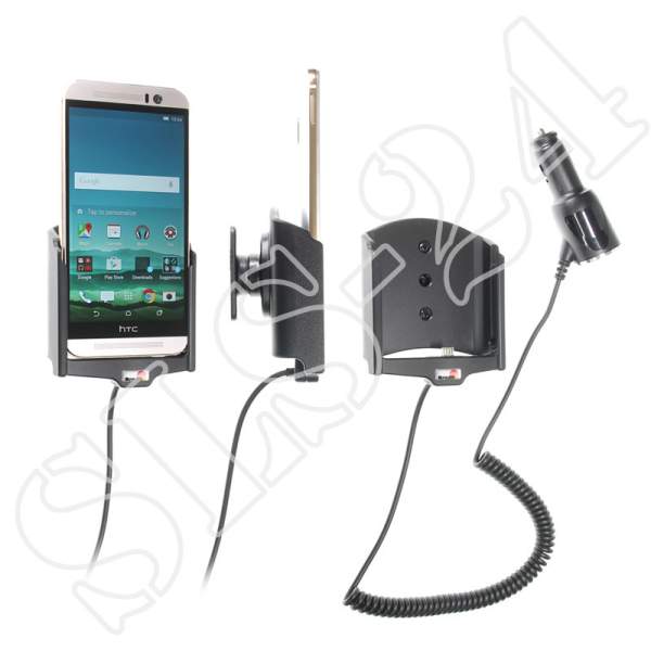 HTC One M9 - Brodit 512722 - aktiv Halterung mit KFZ Ladekabel und Kugelgelenk