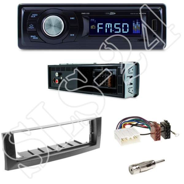 Radioeinbauset Mitsubishi Colt + Caliber RMD021 - USB/Micro-SD/FM Tuner/AUX-IN