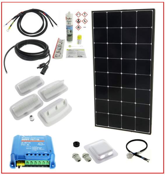 Dietz P120W_VI1_BT Solaranlage Sunpower 120W - Victron Regler 7515 mit BT