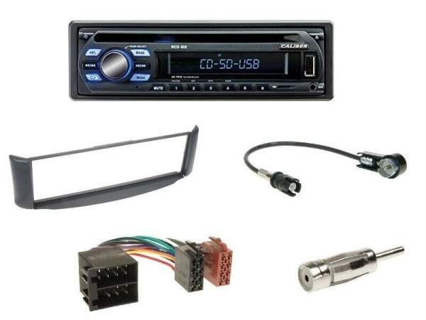 Radioeinbauset 1-DIN Smart ForTwo BR450 grau + Caliber RCD122 Autoradio mit CD/USB/AUX-IN/MP3/WMA