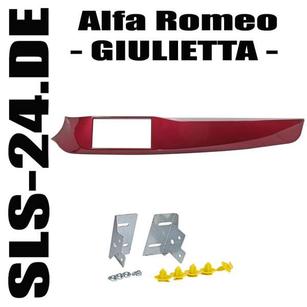 Radioblende Doppel DIN Kit ALFA Giulietta ab 2011 rot 2-DIN Blende Einbaurahmen