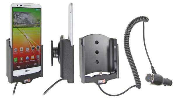 Brodit 512576 Mobile Phone Halter - LG G2 - aktiv - Halterung mit KFZ-Ladekabel