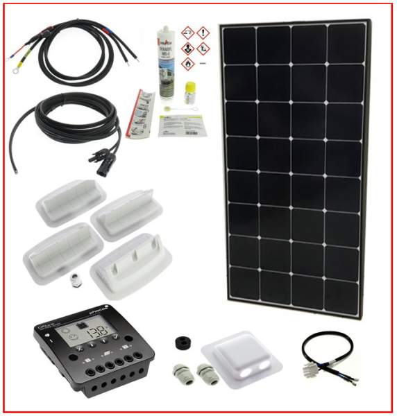 Dietz P120W_PH_LCD Solar system Sunpower 120W - Phocos controller LCD f. 2 batteries