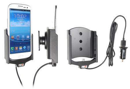 Brodit 521398 Mobile Phone Halter - Samsung Galaxy S III i9300 - Halterung mit Belkin USB Adapter