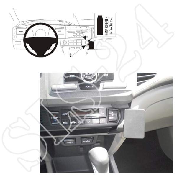 BRODIT 854654 ProClip Halterung - Honda Civic / Civic Hybrid ab Baujahr 2012- Navi KFZ-Halter