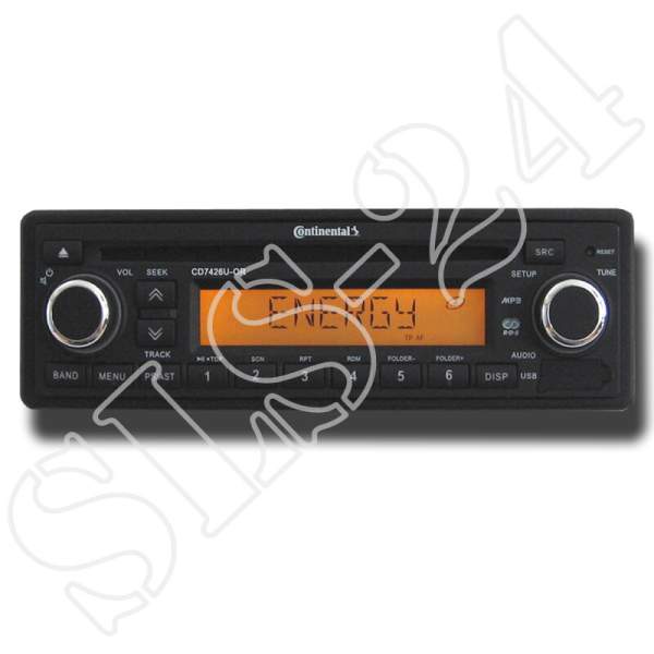 Continental CD7426U–OR Volt 14V 24 V CD MP3 USB FM RDS Tuner LKW BUS Radio