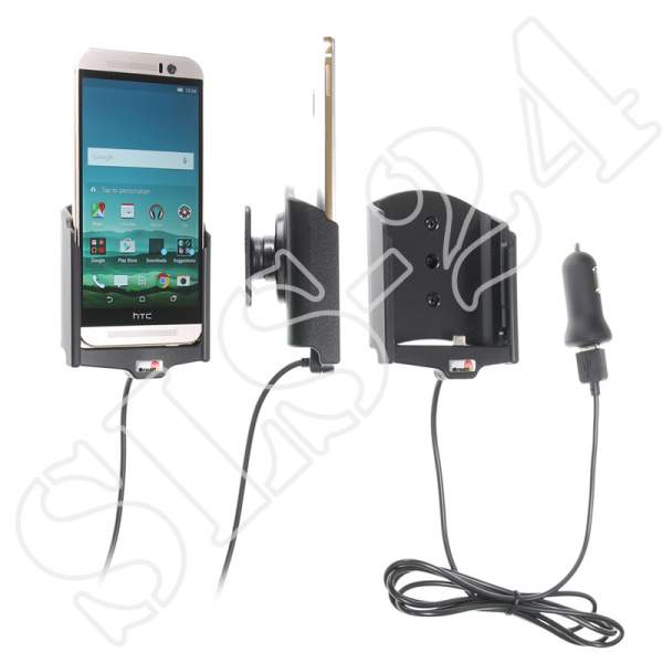 HTC One M9 - Brodit 521722 - aktiv Halterung mit KFZ USB Ladekabel und Kugelgelenk