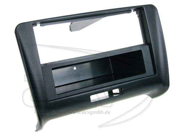 ACV 291320-19 2-DIN Radiohalterung mit Ablagefach Audi TT schwarz Rubber Touch Radio Blende