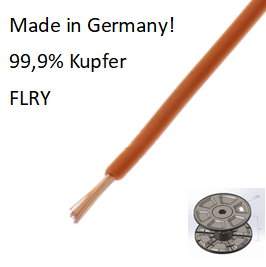 20323 FLRY 1,0 mm2, orange, 150 m, Fahrzeugleitung, made in Germany!