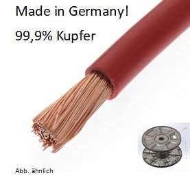 20210 ECu Powerkabel, 10 mm², rot, 100 m, made in Germany!