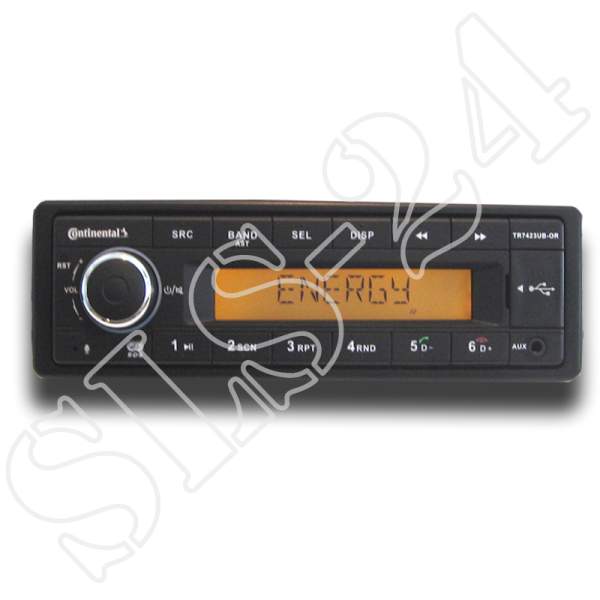 Continental TR7423UB-OR 24 Volt Bluetooth LKW Radio MP3 USB FM Tuner B-Ware mit Verpackungsschaden