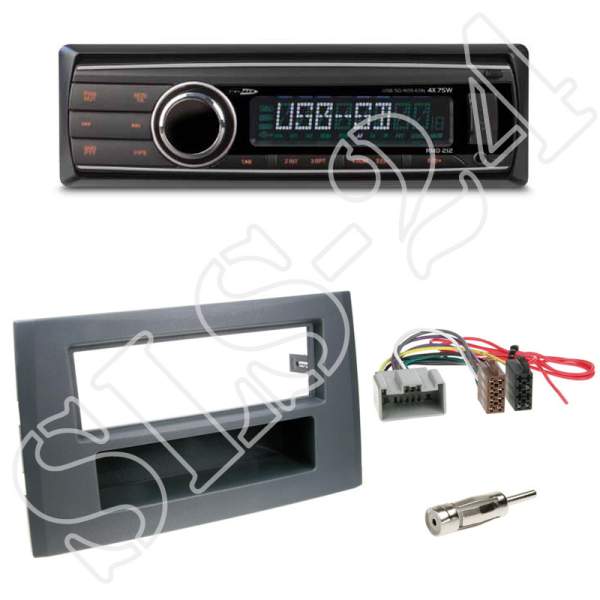 Radioeinbauset 1-DIN m. Fach Volvo XC90 ab 2002+Caliber RMD212 Radio USB/SD/MP3/AUX-IN/ohne Laufwerk