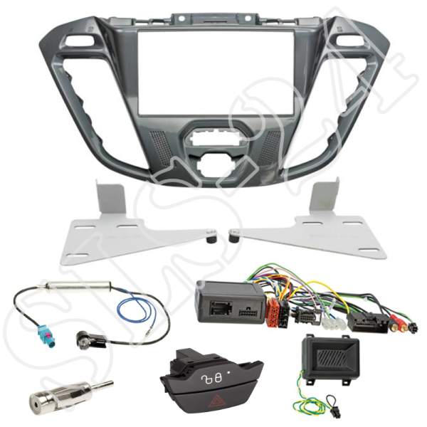 Ford Transit Tourneo Custom Radioblende + Warnblinkschalter + LFB Adapter Einbauset