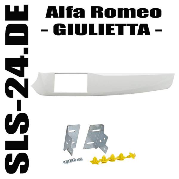 Radioblende Doppel DIN Kit ALFA Giulietta ab 2011 weiss 2-DIN Blende Einbaurahmen