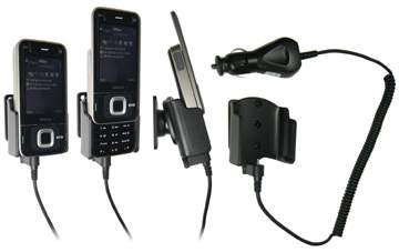 Brodit 965179 Mobile Phone Halter - Nokia N81 Handy Halterung - aktiv - incl. Ladekabel
