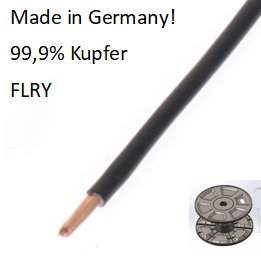 20302 FLRY 1,5 mm2, schwarz, 100 m, Fahrzeugleitung, made in Germany!