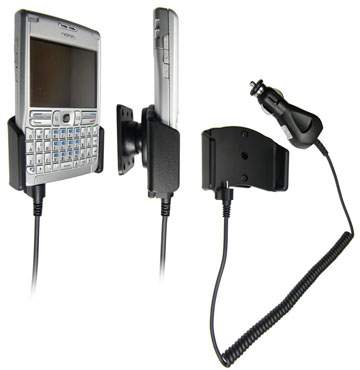 Brodit 965098 Mobile Phone Halter - Nokia E61 / E62 Handy Halterung - aktiv - incl. KFZ-Ladekabel
